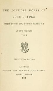 Cover of: Poetical works by John Dryden