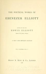 Cover of: poetical works of Ebenezer Elliott