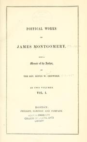 Poems by Montgomery, James