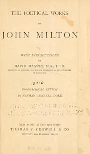 Cover of: The poetical works of John Milton by John Milton, John Milton