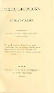 Cover of: Poetic effusions. by Mary Peach Collier