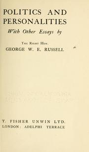 Cover of: Politics and personalities by George William Erskine Russell