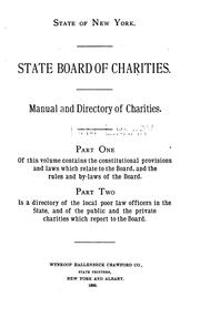 Annual report of the State Board of Charities of the state of New York. v ... by No name
