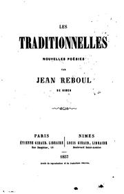 Cover of: Les traditionnelles: nouvelles poésies