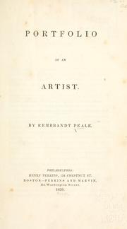 Cover of: Portfolio of an artist. | Rembrandt Peale