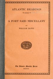 Cover of: A Port Said miscellany by McFee, William