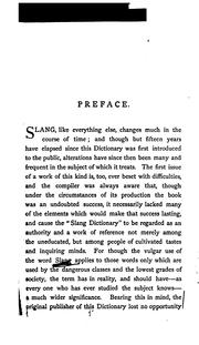 Cover of: Slang Dictionary: Etymological, Historical, and Anecdotal by John Camden Hotten