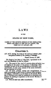 Cover of: Laws of the State of New York Passed at the Sessions of the Legislature