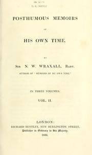 Cover of: Posthumous memoirs of his own time.