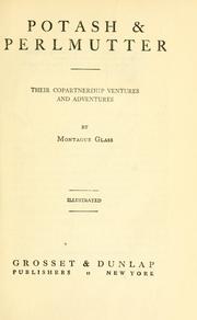 Cover of: Potash & Perlmutter by Montague Glass