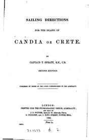 Cover of: Sailing directions for the island of Candia or Crete