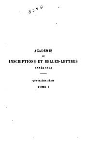 Cover of: Comptes rendus des séances - Académie des inscriptions & belles-lettres by Académie des inscriptions & belles-lettres (France), Académie des inscriptions & belles-lettres (France)