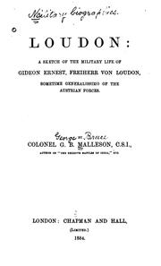 Cover of: Loudon: A Sketch of the Military Life of Gideon Ernest