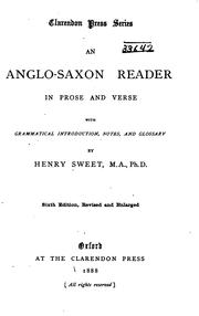 Cover of: An Anglo-Saxon Reader in Prose and Verse: With Grammatical Introduction ...