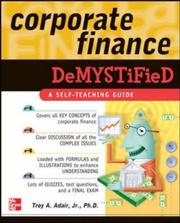 Cover of: Corporate finance demystified: a self-teaching guide