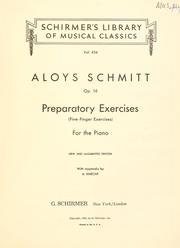 Cover of: Preparatory exercises by Aloys Schmitt