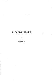 Cover of: Procès-verbaux de la Société archéologique d'Eure-et-Loir