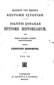 Cover of: Ioannis Zonarae Epitome historiarum