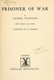 Cover of: Prisoner of war by André Warnod