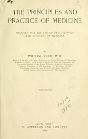 Cover of: The principles and practice of medicine by Sir William Osler