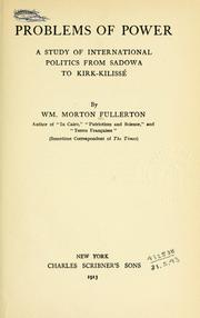 Cover of: Problems of power by William Morton Fullerton