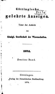 Cover of: Göttingische Gelehrte Anzeigen by Königliche Gesellschaft der Wissenschaften zu Göttingen, Akademie der Wissenschaften in Göttingen, Akademie der Wissenschaften in Göttingen, Gesellschaft der Wissenschaften zu Göttingen