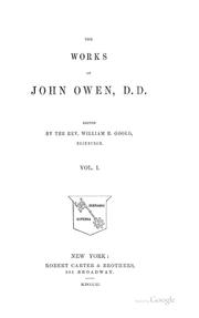 Cover of: The Works ... by John Owen