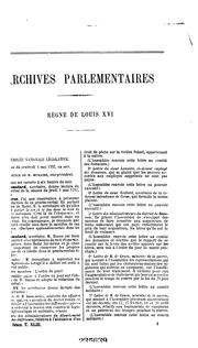 Cover of: Archives parlementaires de 1787 à 1860