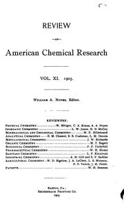 Cover of: Review of American Chemical Research by Massachusetts Institute of Technology