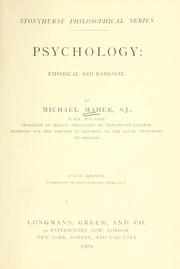 Cover of: Psychology: empirical and rational
