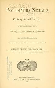 Cover of: Psychopathia sexualis by Richard von Krafft-Ebing