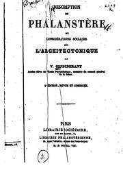 Cover of: Description du phalanstère et considérations sociales sur l'architectonique