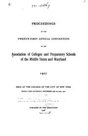 Cover of: Proceedings of the ... Annual Convention