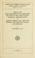 Cover of: Public acts, proclamations by the President relating to the United States Railroad Administration, and general orders and circulars issued by the Director General of Railroads to December 31, 1918