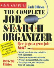 Cover of: The complete job search organizer, 1997-'98 by O'Brien, Jack