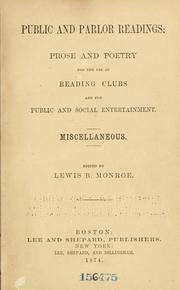 Cover of: Public and parlor readings by Lewis B. Monroe