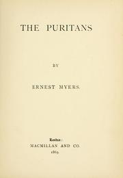Cover of: Puritans | Ernest Myers