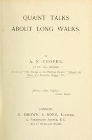 Cover of: Quaint talks about long walks