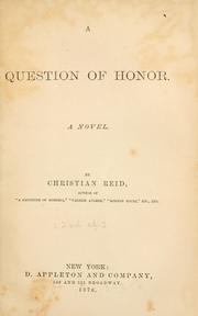 Cover of: A question of honor by Christian Reid