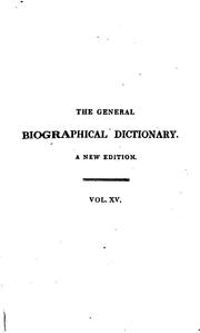 Cover of: The General Biographical Dictionary
