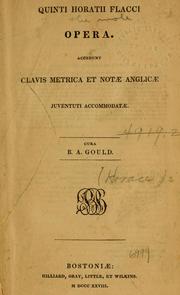 Cover of: Quinti Horatii Flacci Opera by Horace