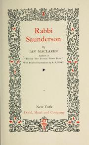 Cover of: Rabbi Saunderson