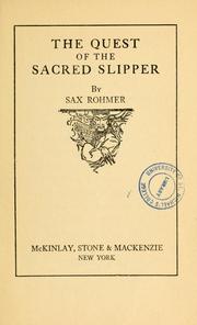 Cover of: The quest of sacred slipper