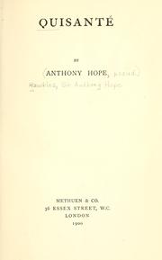 Cover of: Quisanté by Anthony Hope