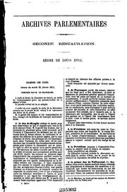 Cover of: Archives parlementaires de 1787 à 1860: recueil complet des débats ...