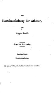 Cover of: Die Staatshaushaltung der Athener by August Boeckh, August Böckh
