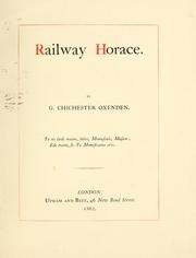 Railway Horace by G. Chichester Oxenden