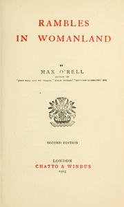 Cover of: Rambles in womanland by Max O'Rell