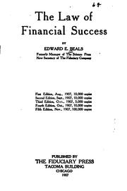 Cover of: The Law of Financial Success by Edward E. Beals