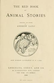 Cover of: The red book of animal stories.